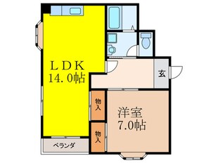 ダイヤモンドシティ－の物件間取画像